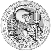 2026 Britannia and Liberty 1 oz silver coin reverse