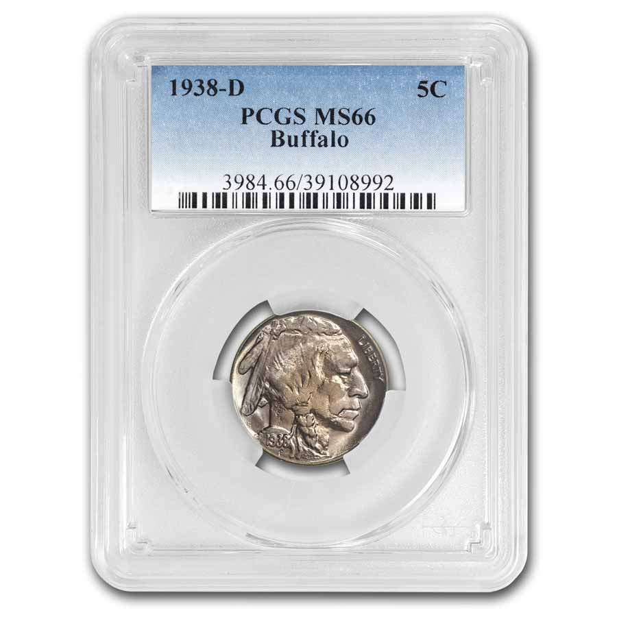 1938-D Buffalo Nickel PCGS MS66 – representative front