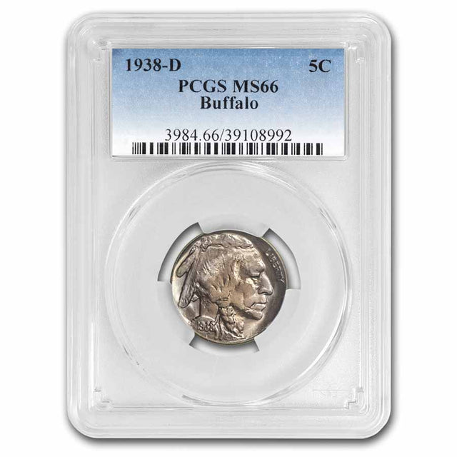 1938-D Buffalo Nickel PCGS MS66