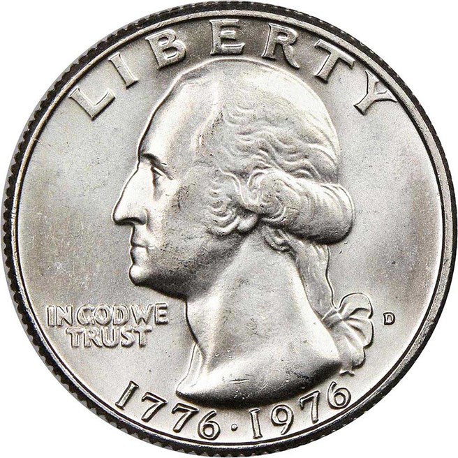 1776–1976-D Bicentennial Washington Quarter BU (Copper-Nickel Clad) — representative image
